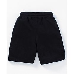 Pine Kids 100%Cotton Above Knee Length Biowashed Shorts With Drawstring Pack of 2 - Red Black