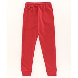 Pine Kids Full Length 100% Cotton Biowashed Solid Lounge Pants Pack Of 2 - Red Blue