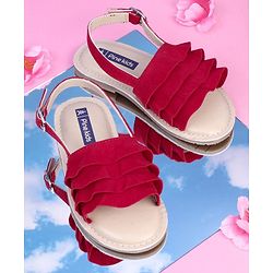 Pine Kids Party Wear Sandals - Red