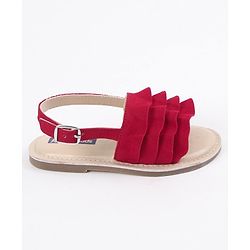 Pine Kids Party Wear Sandals - Red