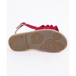Pine Kids Party Wear Sandals - Red