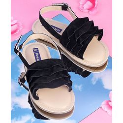 Pine Kids Party Wear Sandals - Black
