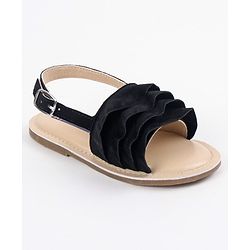 Pine Kids Party Wear Sandals - Black