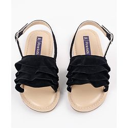 Pine Kids Party Wear Sandals - Black