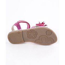Pine Kids Party Wear Sandals Floral Detail - Pink