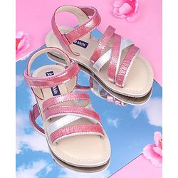 Pine Kids Party Wear Flat Sandals - Pink
