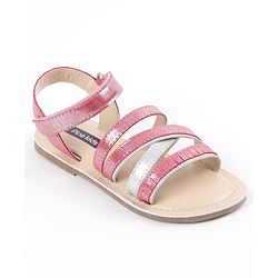 Pine Kids Party Wear Flat Sandals - Pink