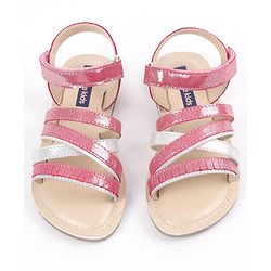 Pine Kids Party Wear Flat Sandals - Pink