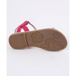 Pine Kids Party Wear Sandals Sequin & Cutwork Detail - Pink