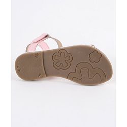 Pine Kids Party Wear Sandals Sequin & Cutwork Detail - Pink