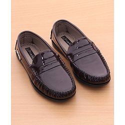 Pine Kids Round Toe Party Wear Loafers with Cushioned Footbed - Tan