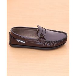 Pine Kids Round Toe Party Wear Loafers with Cushioned Footbed - Tan