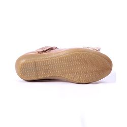 Pine Kids Party Wear Belly Shoes Bow Applique - Pink