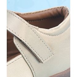 Pine Kids Party Wear Belly Shoes Floral Appliques - Cream
