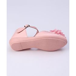 Pine Kids Belly Shoes Floral Applique - Golden
