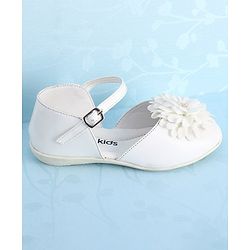 Pine Kids Belly Shoes Floral Applique - Golden