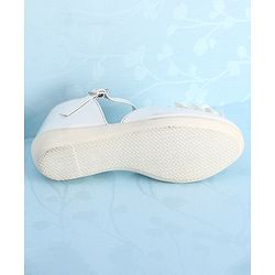 Pine Kids Belly Shoes Floral Applique - Golden