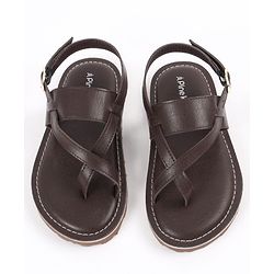 Pine Kids Ethnic Wear Sandals - Dark Brown