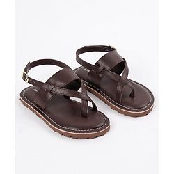 Pine Kids Ethnic Wear Sandals - Dark Brown