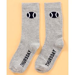 Pine Kids Mid Calf Length Anti-Microbial Socks Pack Of 6 - Blue Grey