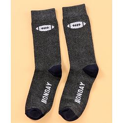 Pine Kids Mid Calf Length Anti-Microbial Socks Pack Of 6 - Blue Grey