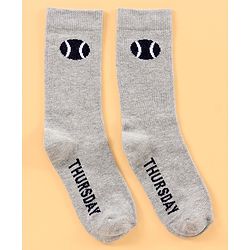 Pine Kids Mid Calf Length Anti-Microbial Socks Pack Of 6 - Blue Grey