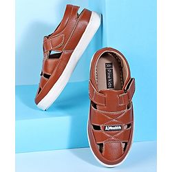 Pine Kids Velcro Closure Sandals - Brown