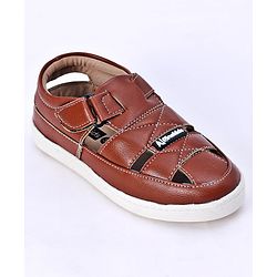 Pine Kids Velcro Closure Sandals - Brown