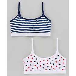 Pine Kids Singlet Anti Microbial & Biowashed Bralettes Pack of 2 - Grey Black