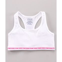 Pine Kids Anti Microbial & Bio Wash Bras Pack of 2 - White