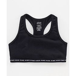 Pine Kids Singlet Anti Microbial & Biowashed Bralettes Pack of 2 - Black Grey