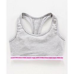 Pine Kids Singlet Anti Microbial & Biowashed Bralettes Pack of 2 - Black Grey