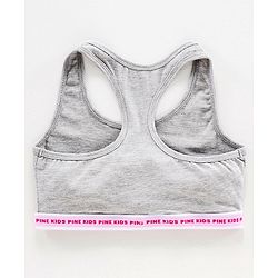 Pine Kids Singlet Anti Microbial & Biowashed Bralettes Pack of 2 - Black Grey