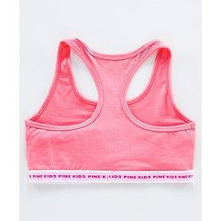 Pine Kids Anti Microbial & Biowashed Bralettes Striped Pack of 2 - Salmon Rose