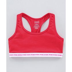 Pine Kids Singlet Anti Microbial & Biowashed Bralettes Pack of 2 - Red
