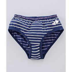 Pine Kids Anti Microbial & Bio Wash Hipster Panties Heart Print Pack of 3 - Navy Peony Seashell Pink Black