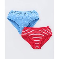 Pine Kids Printed Panties Pack of 2 - Red Blue