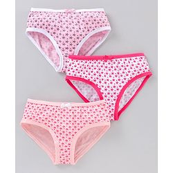 Pine Kids Anti Microbial & Bio Wash Panties Set of 3 - Pink