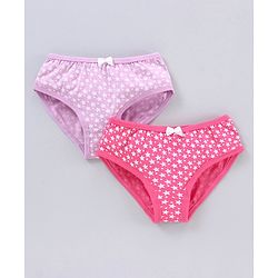 Pine Kids Anti Microbial & Bio Wash Panties Set of 2 - Pink & Purple