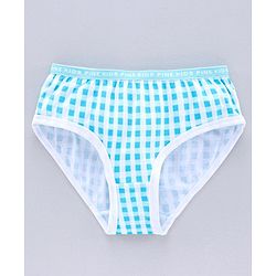 Pine Kids Anti Microbial & Biowash Checks Panties Pack of 3 - Pink Blue Purple