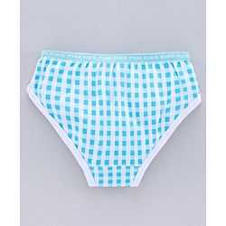 Pine Kids Anti Microbial & Biowash Checks Panties Pack of 3 - Pink Blue Purple