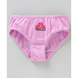 Pine Kids Anti Microbial & Biowash Panties Crown Print Pack of 3 - Pink White Multicolour