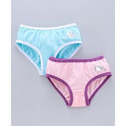 Pine Kids Anti Microbial & Biowash Panties Crown Print Pack of 2 - Pink Blue