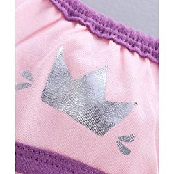 Pine Kids Anti Microbial & Biowash Panties Crown Print Pack of 2 - Pink Blue