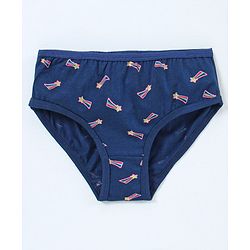 Pine Kids Anti microbial & Bio wash Hipster Panties Assorted Print - Hot Pink, Navy Blue