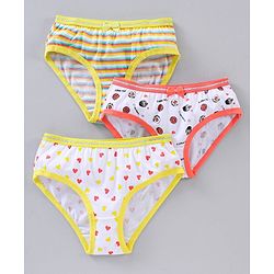 Pine Kids Printed Antimicrobial & Bio wash Panties Pack of 3 - Multicolor
