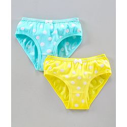 Pine Kids Anti Microbial and Bio Wash Cotton Panties Pack of 2 - Blue Yellow