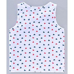 Pine Kids Anti Microbial & Biowash Sleeveless Slips Heart Print Pack of 3 - Red Blue White