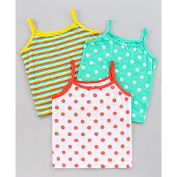Pine Kids Singlet Anti Microbial & Biowashed Slips Pack of 3 - Sea Green White