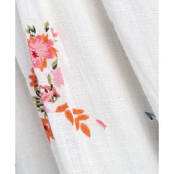 Pine Kids Floral Printed Singlet Frock with Smocked Bodice - White